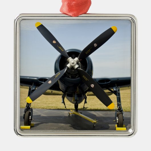 Grumman F8F Bearcat-Marine-Fördermaschinen-Kämpfer Ornament Aus Metall (Vorne)