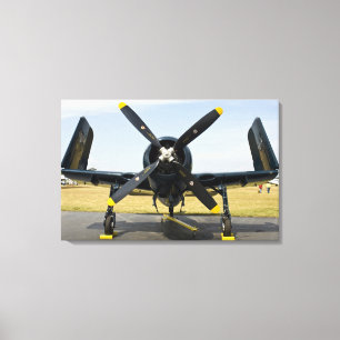 Grumman F8F Bearcat Marine-Trägerflugzeug auf dem Leinwanddruck
