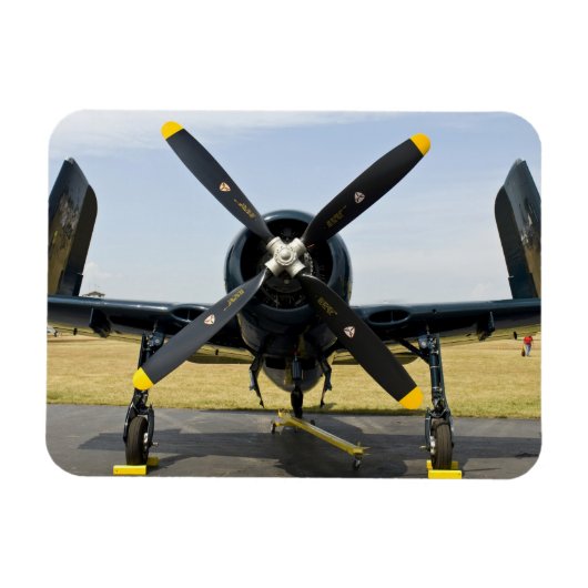Grumman F8F Bearcat Navy Carrier Fighter on the Magnet (Horizontal)