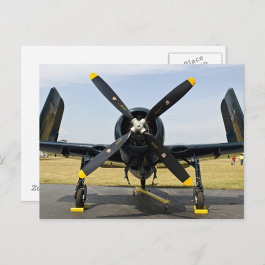 Grumman F8F Bearcat Navy Carrier Fighter on the Postkarte (Vorne/Hinten)