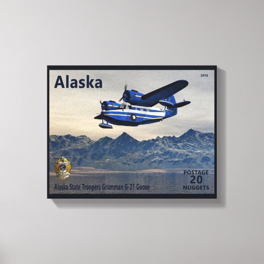 Grumman G-21 Gans - Alaska Postage Leinwanddruck (Vorderseite)