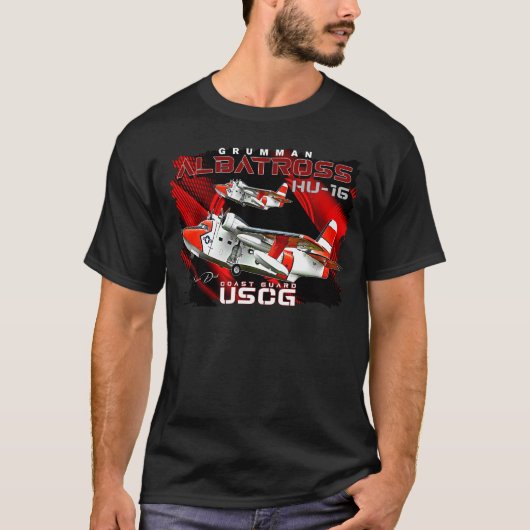 Grumman HU-16 Albatross Küstenwache Flugzeug T-Shirt (Vorderseite)
