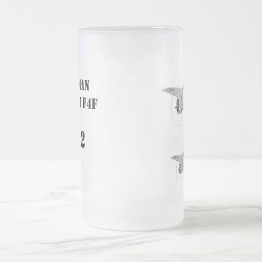 Grumman Wildcat F4F, 1942 Mattglas Bierglas (Mittel)