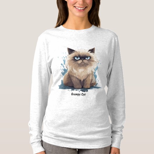 Grump Cat Tasse T-Shirt (Vorderseite)