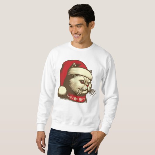 Grump Christmas Cat Sweatshirt (Vorne ganz)