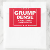 GRUMP DENSE 2016 - Eine Stimme gegen den gesunden Rechteckiger Aufkleber (Tasche)