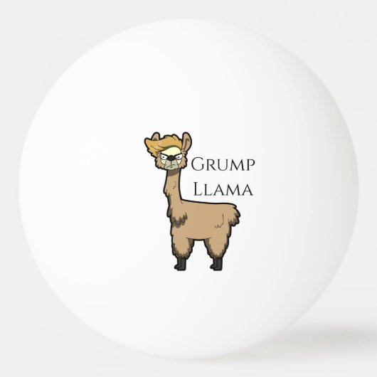 Grump Llama Ping Pong Ball Tischtennisball (Vorderseite)