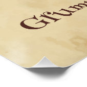 Grump Minimalistische Aquarellfarben Print Art Lie Poster (Ecke)