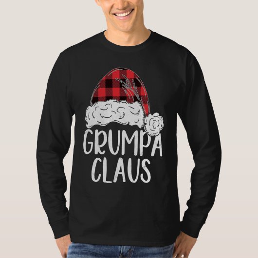 Grumpa Claus Christmas Costume Santa Matching Fam T-Shirt (Vorderseite)