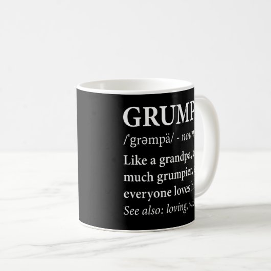 Grumpa Definition Opa Kaffeetasse (VorderseiteRechts)