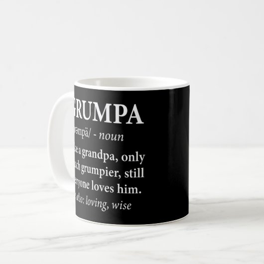 Grumpa Definition Opa Kaffeetasse (Vorderseite Links)