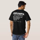 Grumpa Definition Opa Weihnachtsgeschenk T-Shirt (Schwarz voll)