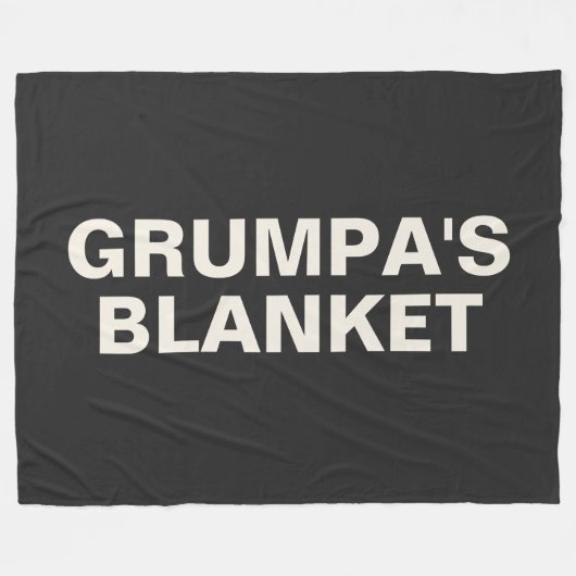 Grumpa | Funny Gag Geschenk für Grumpy Opa Fleecedecke (Vorderseite (Horizontal))