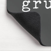 Grumpa | Funny Grumpy Grandpa in Schwarz und Weiß Mousepad (Ecke)