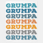 Grumpa | Funny Grumpy Grandpa Retro Text Design Fleecedecke (Vorderseite)