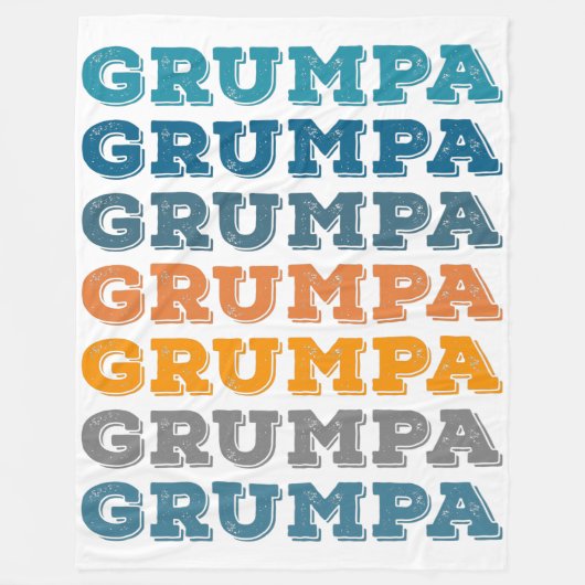 Grumpa | Funny Grumpy Grandpa Retro Text Design Fleecedecke (Vorderseite)
