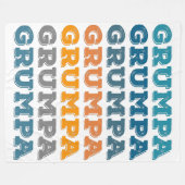 Grumpa | Funny Grumpy Grandpa Retro Text Design Fleecedecke (Vorderseite (Horizontal))