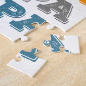 Grumpa | Funny Grumpy Grandpa Retro Text Design Puzzle (Seite)