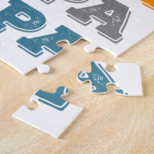 Grumpa | Funny Grumpy Grandpa Retro Text Design Puzzle (Seite)