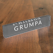 Grumpa Funny Novelty für Grumpy Grandpa Graphic De Namensplakette (Seite)