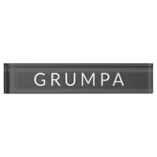 Grumpa Funny Novelty für Grumpy Grandpa Graphic De Namensplakette (Vorderseite)
