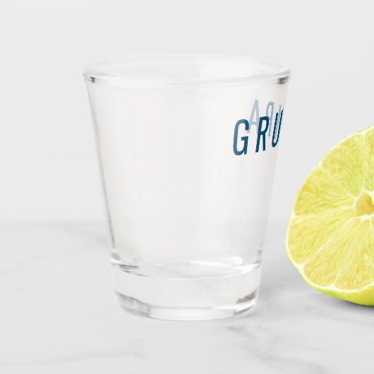 Grumpa Funny Novelty für Grumpy Grandpa Graphic Schnapsglas (Links)