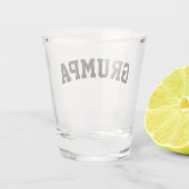 Grumpa Funny Novelty Grumpy Grandpa Graphic Black Schnapsglas (Rückseite)