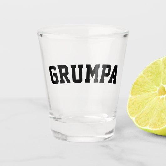 Grumpa Funny Novelty Grumpy Grandpa Graphic Black Schnapsglas (Vorderseite)