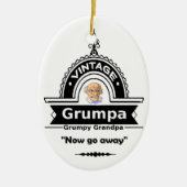 Grumpa Grumpier Opa Großvater Fun Zitat Keramik Ornament (Vorne)