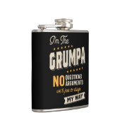 Grumpa Way Funny Großvater Vater's Day Flachmann (Rechts)