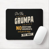 Grumpa Way Funny Großvater Vater's Day Mousepad (Mit Mouse)