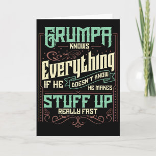 Grumpa weiß alles Lustiger Grumpa Vatertag G Karte
