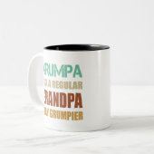 Grumpa wie ein regelmäßiger Großvater, nur Grumpie Zweifarbige Tasse (Vorderseite Links)