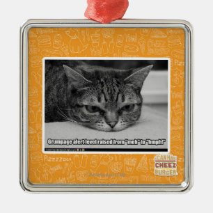 Grumpage Alarm Silbernes Ornament