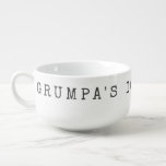 Grumpa's Ice Cream for Grumpy Grandpa Funny Gift Große Suppentasse<br><div class="desc">Grumpa's Ice Cream for Grumpy Grandpa Funny Gift Soup Mug</div>