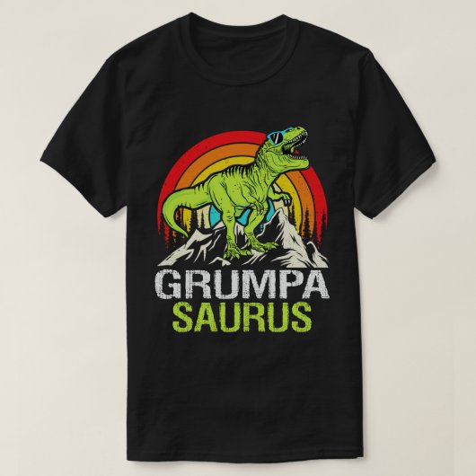 Grumpasaurus Dinosaurier Grandpa Saurus Vatertag T-Shirt (Design vorne)