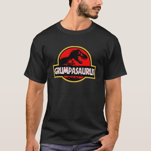 GRUMPASAURUS GRUMPY OLD MAN JOKE DINOSAUR T-Shirt (Vorderseite)