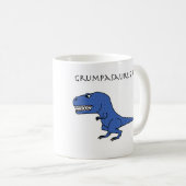 Grumpasaurus Rex blaue strukturierte Tasse (VorderseiteRechts)