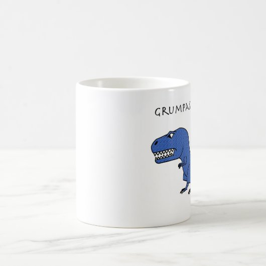 Grumpasaurus Rex blaue strukturierte Tasse (Mittel)