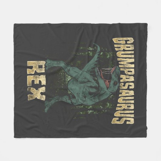 Grumpasaurus Rex Dinosaurier T Rex Grandpa Fleecedecke (Vorderseite (Horizontal))