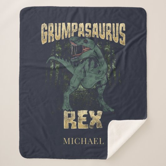 Grumpasaurus Rex Dinosaurier T Rex Grandpa Sherpadecke (Vorderseite)