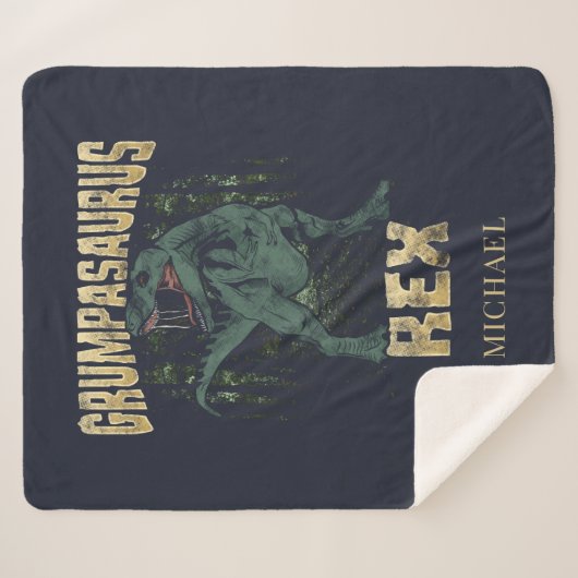 Grumpasaurus Rex Dinosaurier T Rex Grandpa Sherpadecke (Vorderseite (Horizontal))
