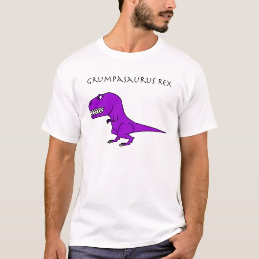Grumpasaurus Rex lila T-Shirt (Vorderseite)