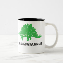 Grumpasaurus STEGOSAURUS-Dinosaurier Grandad, Zweifarbige Tasse
