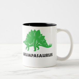Grumpasaurus STEGOSAURUS-Dinosaurier Grandad, Zweifarbige Tasse