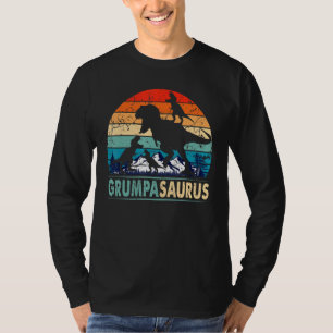 Grumpasaurus T Rex Grumpa Dinosaurier 3 Kids Funny T-Shirt