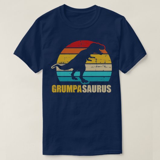 Grumpasaurus Vintag Retro Opa T-Shirt (Design vorne)