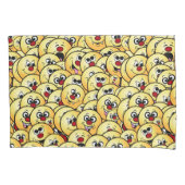 Grumpeys lustiges Gesichts-Set Kissenbezug (Vorderseite)