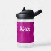 Grumpierbären Neon Pink & White Individuelle Name Trinkflasche (Links)