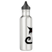 Grumpierkatze Edelstahlflasche (Links)